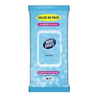 Wet Ones Be Fresh Original Antibacterial Wipes 80's