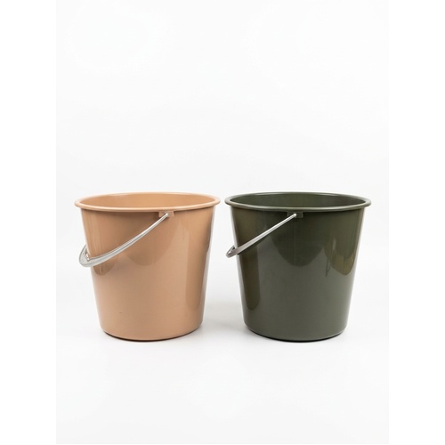 Handy Bucket 9.6L – Beige & Green – Assorted Colours – 1 Piece