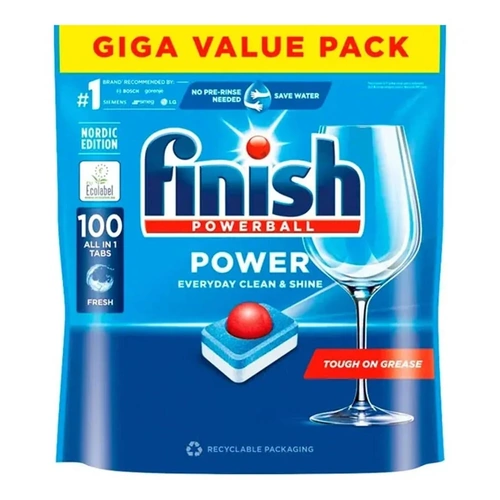 Finish Powerball Everyday Clean & Shine Dishwasher Tablets Pack of 100