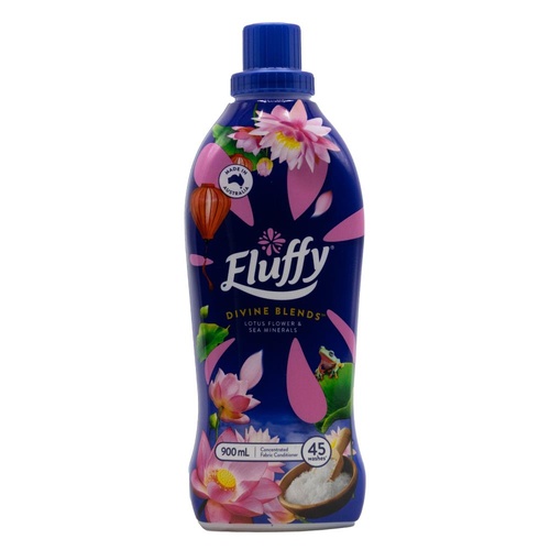 Fluffy Divine Blends Concentrated Fabric Conditioner Lotus Flower and Sea Minerals 900mL