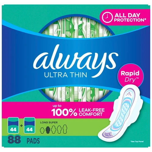 Always Ultra Thin Advanced Protection Long Pads Pack of 88's