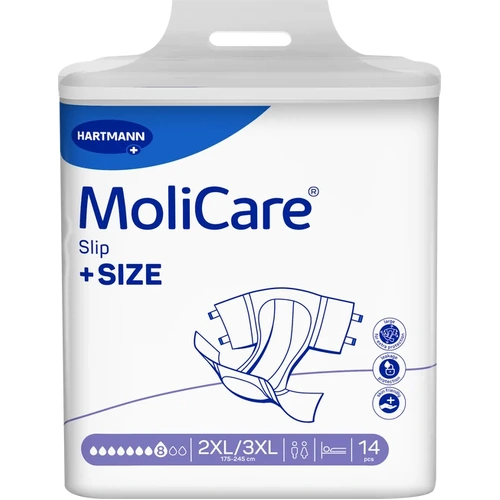 MoliCare Slip Plus Size 2X-Large / 3X-Large 8D 3400mL (175-245cm) Pack of 14