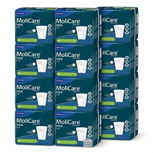 MoliCare Premium Men Pad 2 Drop 300ml Extra Protection & Comfort (12x14) Carton of 168