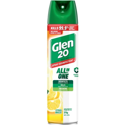 Glen 20 Spray Disinfectant All-In-One Citrus Breeze 375g