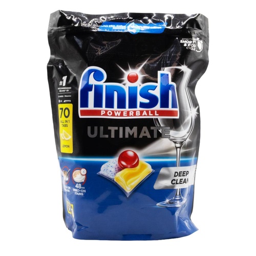 Finish Powerball Ultimate All in 1 Dishwasher Tablets Lemon Sparkle Pack of 70