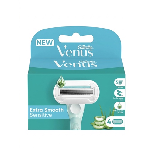 Gillette Venus Extra Smooth Sensitive Razor Blade Cartridges Pack of 4