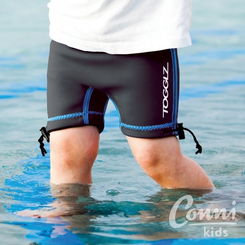 Conni Kids Containment Swim Short Size 2-4 Black with Blue Trim