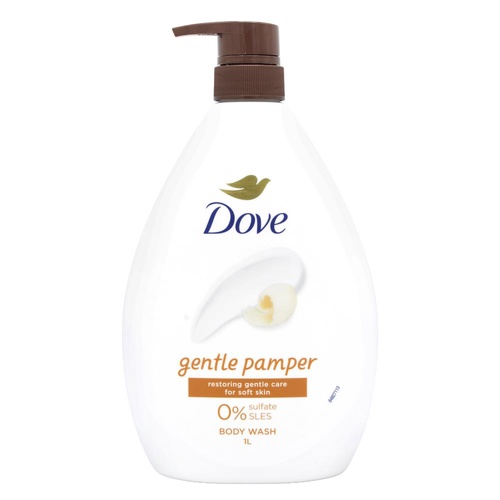 Dove Gentle Pamper Body Wash Restoring Gentle Care for Soft Skin 0% Sulfate SLES 1L