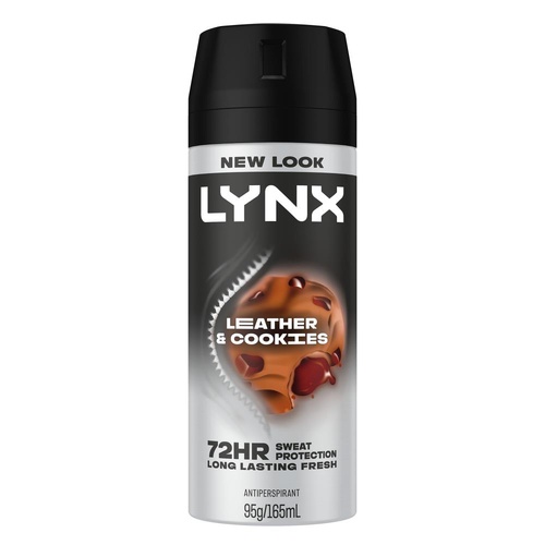 Lynx Antiperspirant Deodorant Leather and Cookies 72-Hour Sweat Protection 165mL