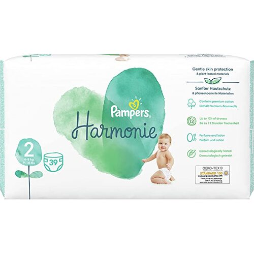 Pampers Harmonie Nappies Size 2 4-8kg Pack of 39's