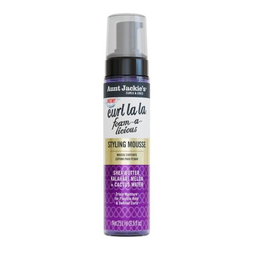 Aunt Jackie’s Curl La La Foam-A-Licious Styling Mousse with Shea Butter, Kalahari Melon & Cactus Water 251mL (8.5oz)