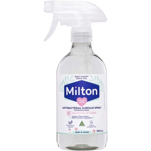 Milton Antibacterial Surface Spray Household Grade Mint & Lemon Fragrance 500mL