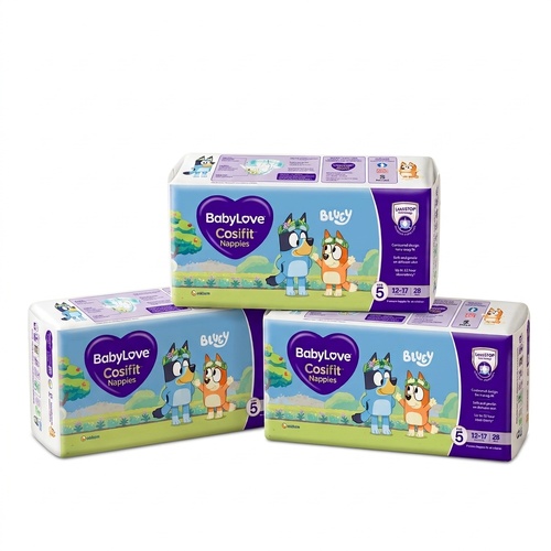 Baby Love Nappies Size 5 Walker 12 - 17KG (3x28) Carton of 84's