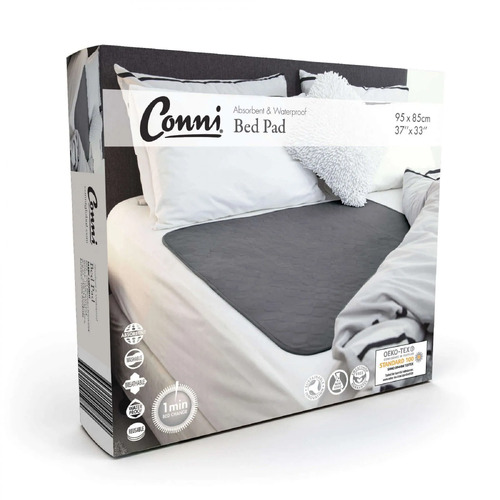 Conni Washable Bed Pad (95cm x 85cm) - Charcoal
