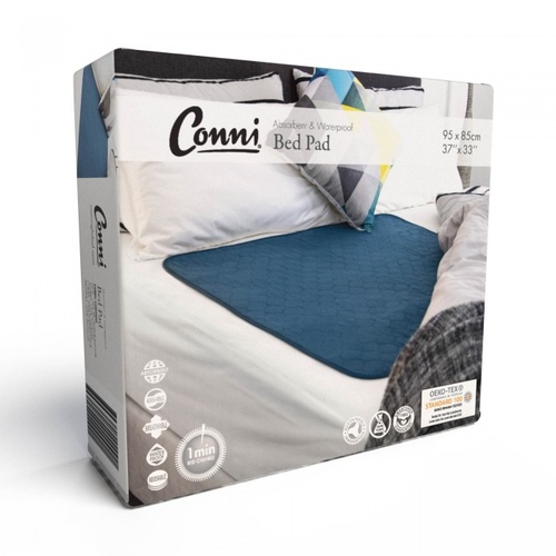 Conni Reusable Bed Pad Teal Blue (85cm x 95cm)
