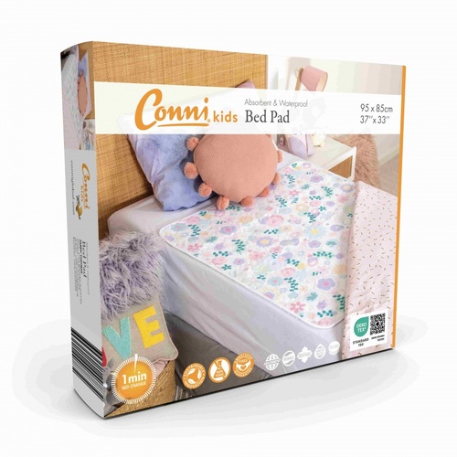 Conni Kids Reusable Bed Pad Flower Print 95 x 85cm