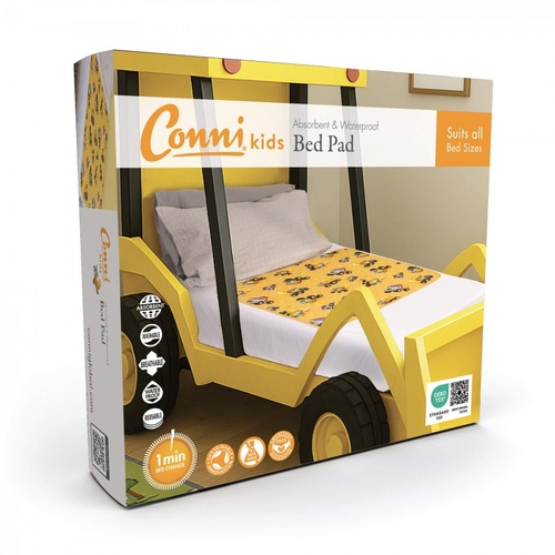 Conni Kids Reusable Bed Pad Truck Print 95 x 85cm