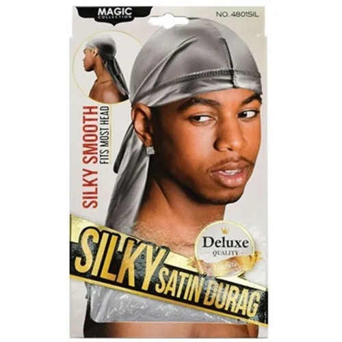 Magic Collection Silky Smooth Satin Durag Silver