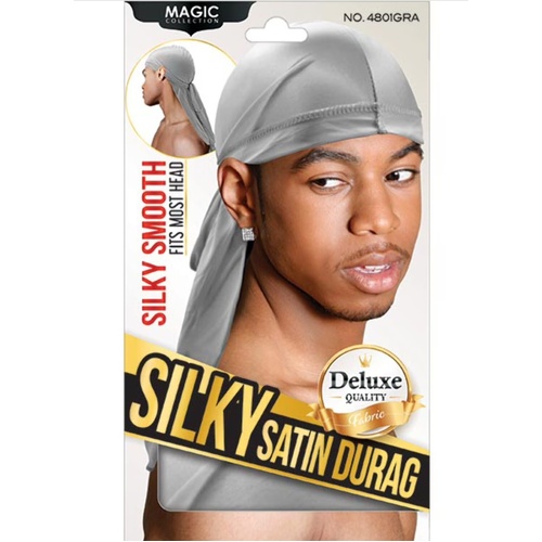 Magic Collection Silky Smooth Satin Durag Gray