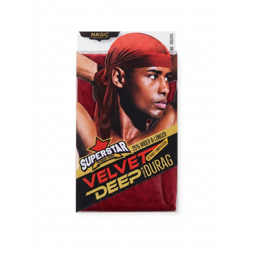 Magic Collection Superstar Velvet Deep Wave Durag Red