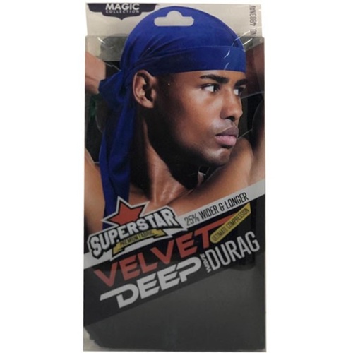 Magic Collection Superstar Velvet Deep Wave Durag Navy
