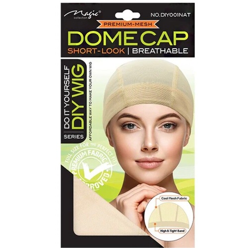 Magic Collection Mesh Dome Cap Short-Look DIY Wig Breathable Natural