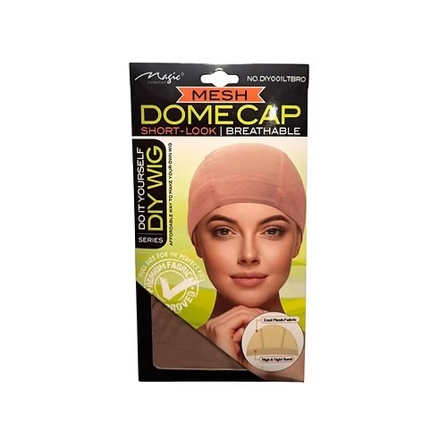 Magic Collection Mesh Dome Cap Short-Look DIY Wig Breathable Brown