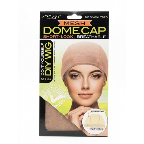 Magic Collection Mesh Dome Cap Short-Look DIY Wig Breathable Light Brown
