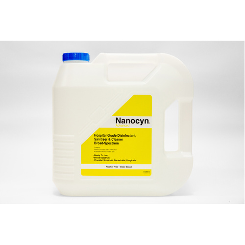 Nanocyn Advanced Hospital-Grade Disinfectant & Sanitiser 5L