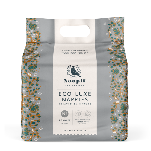 Noopii Eco-Luxe Nappies N4 Toddler 9-14kg 18's