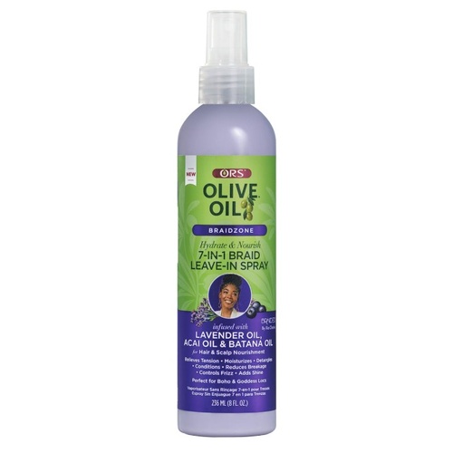 ORS Braidzone 7-in-1 Leave-In Spray with Lavender Oil, Acai Oil & Batana Oil 236mL(8oz)