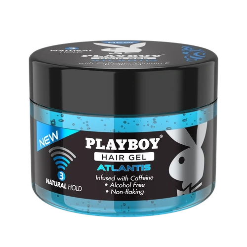 Playboy Atlantis Hair Gel Natural Hold Alcohol Free Non-Flaking 250mL