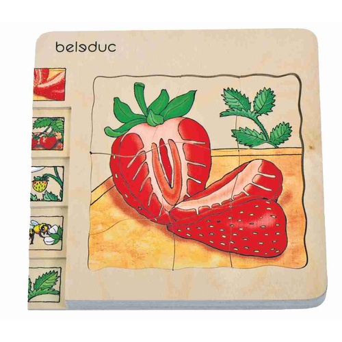 Beleduc Multilayer Wooden Puzzle - Strawberry (Age 4-6)