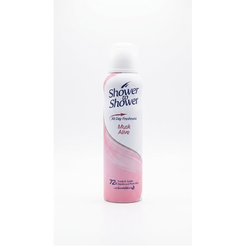 Shower to Shower Ladies Deodorant Musk Alive All-Day Freshness 72H 150mL