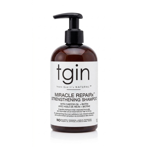 TGIN Miracle RepairX Strengthening Shampoo with Castor Oil + Biotin 384mL(13oz)