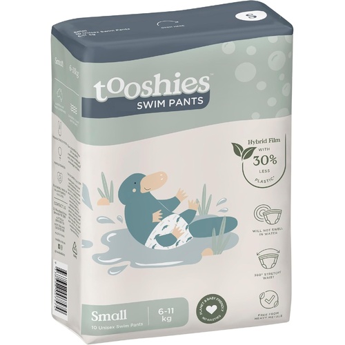 Tooshies Eco Swim Pants 6-11kg Small Unisex Pack of 10's