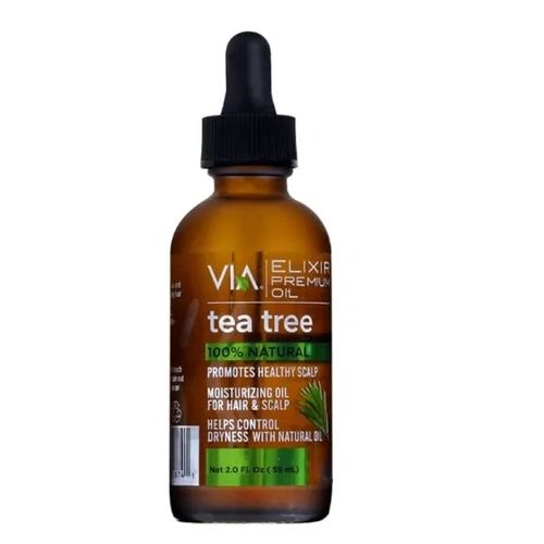 Via Natural Premium Elixir Oil Tea Tree 100% Natural 59mL (2oz) 