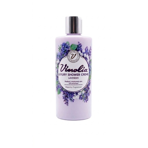 Vinolia Luxury Shower Crème Lavender Radiant Moisturised Skin Oil Enriched 490mL